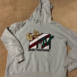 MTV Mint Green Hoodie with Logo and Bow